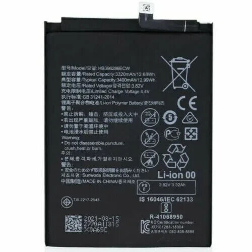 Huawei Internal Battery Honor 10 Lite 3320mAh Replacement  HB396286ECW