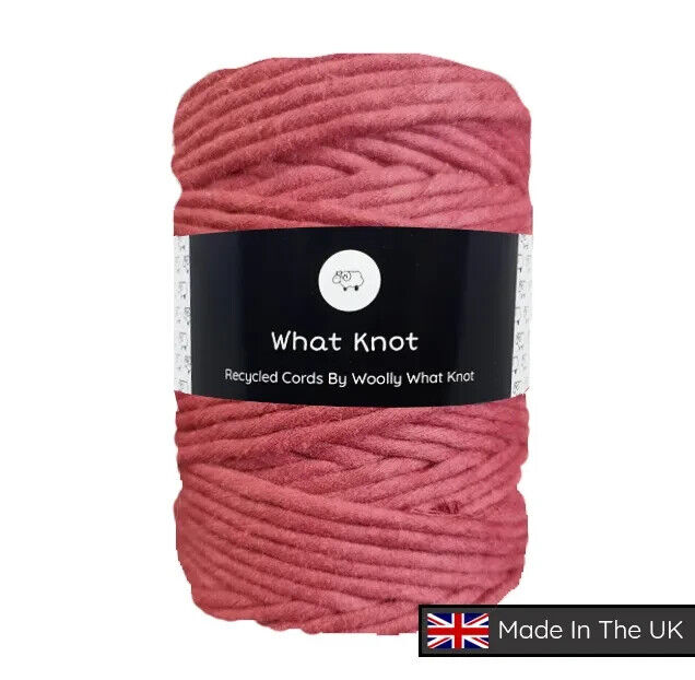 Berry Red 5mm 100m Single Twist Cotton Macramé Cord By Woolly What Knot