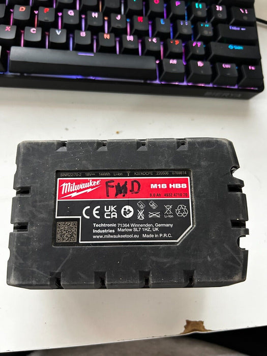 Genuine Milwaukee M18HB8 18V High Output Lithium-Ion Battery 18V 8.0Ah