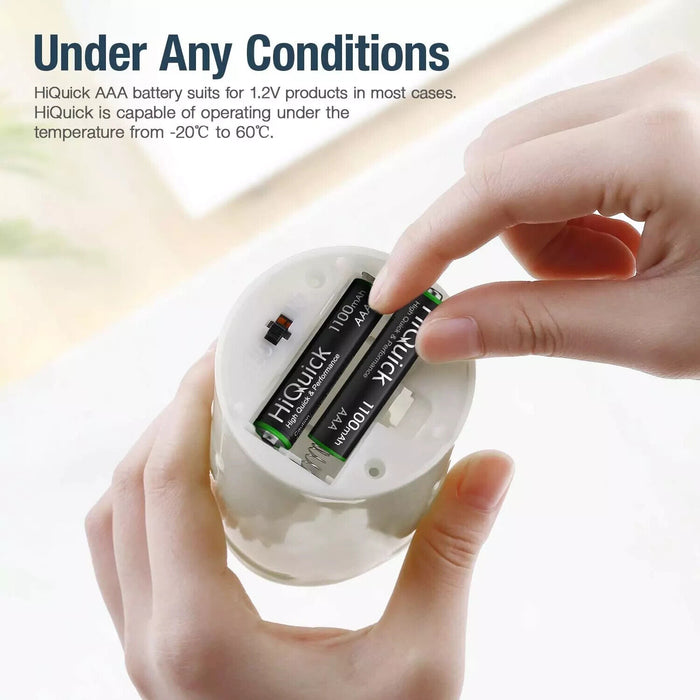HiQuick 16 x AAA Batteries, Rechargeable 1100mAh Ni-MH Battery High Capacity of