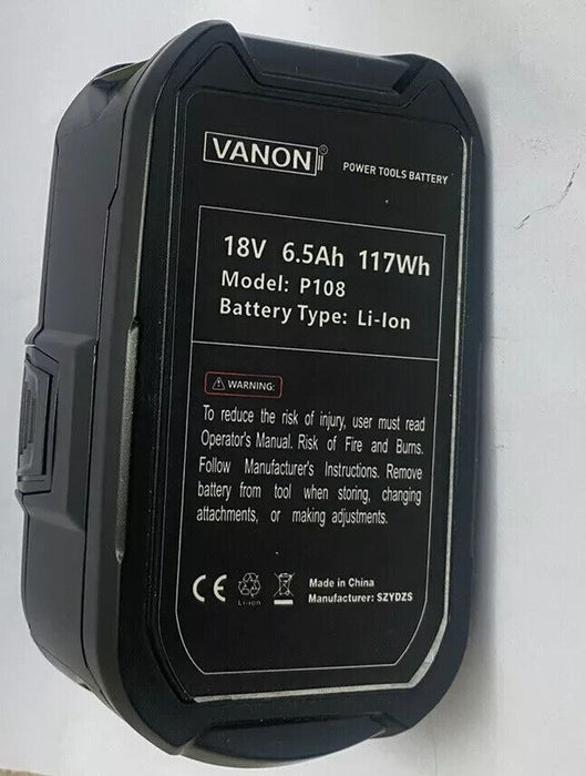 Vanon 6.5 AH 18V Battery 4 Ryobi ONE +PLUS RB18L50 P108 Lithium RB18L40 P102 P10