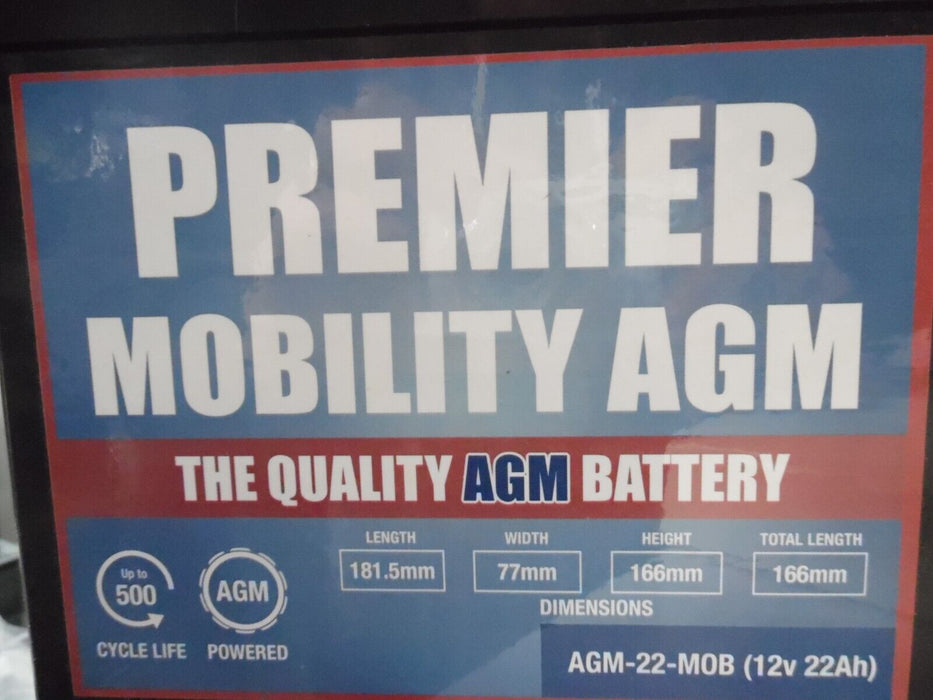 agm-22-mob 12v 22ah Mobility sealed battery long life