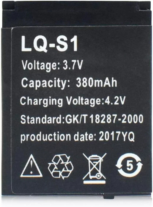 LQ-S1 3.7V 380mAh Li-Ion Polymer Battery | Rechargeable for Smartwatch DZ09