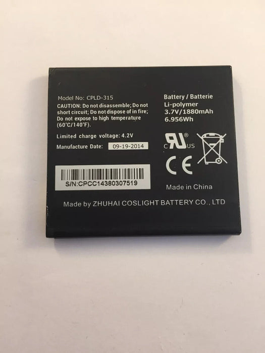 UK Battery CPLD-315 Battery Vodafone 889N 890N 888N 1880mAh Smart 4G Black ION