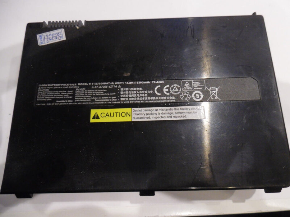 CLEVO X7200BAT-8(MERRY) Replacement Laptop Battery 5300mAh