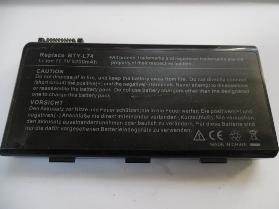 Battery for MSI type BTY-L74 6600mAh 11,1V 5200mAh/73,3Wh Li-Ion
