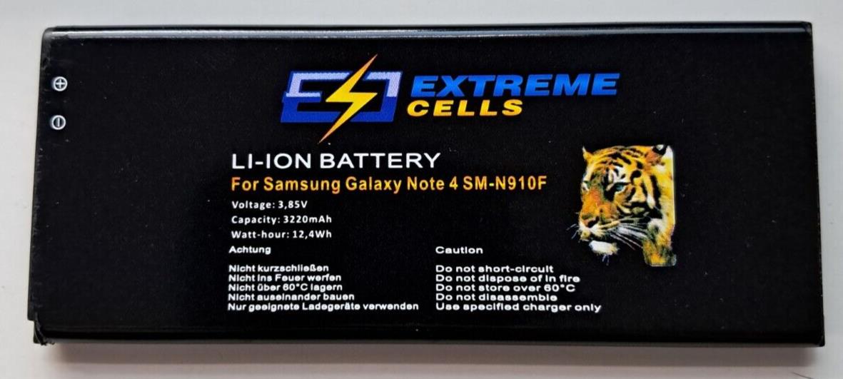 Extreme Cells Replacement Battery For Galaxy Note 4 3220mah