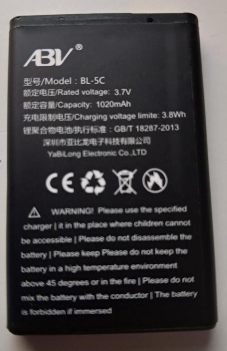 Replacement Battery BL-5CB BL5C For Nokia 100 106 105 113 103 X2-05 C1-01 1800