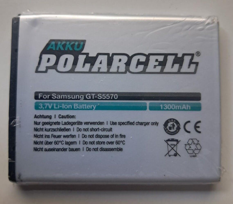 Polarcell Battery For Samsung GT-S5570 (1300mAh)