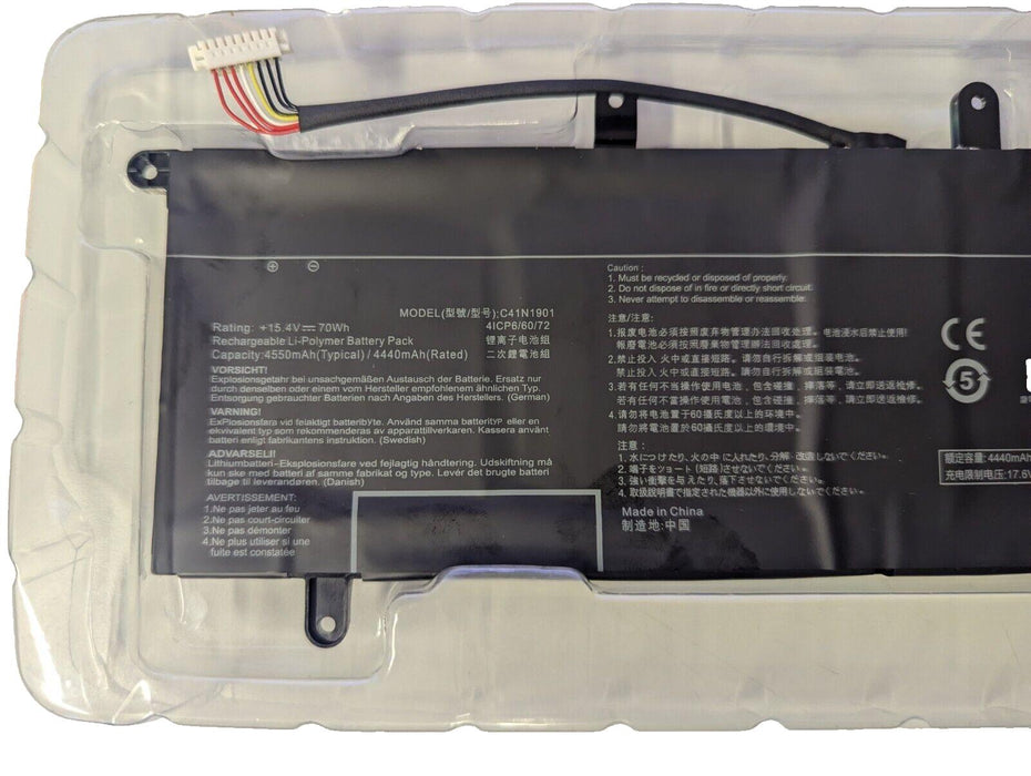 C41N1901 Battery for Asus ZenBook Duo 14 - 15.4V 70Wh -  UX481 UX481F UX481FL