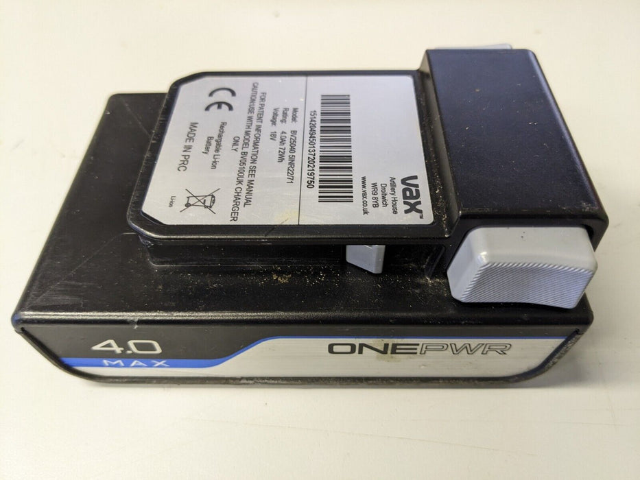 Vax OnePWR 4.0Ah Max Battery - Black (BV25040)