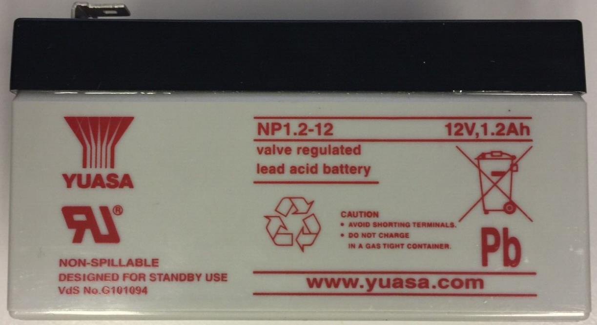 NP1.2-12 Yuasa Lead Acid Rechargeable Battery 12V 1.2Ah