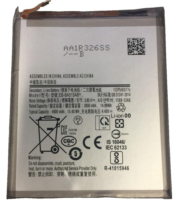 Replacement Battery Samsung EB-BA515ABY For Samsung Galaxy A51 4000mAh