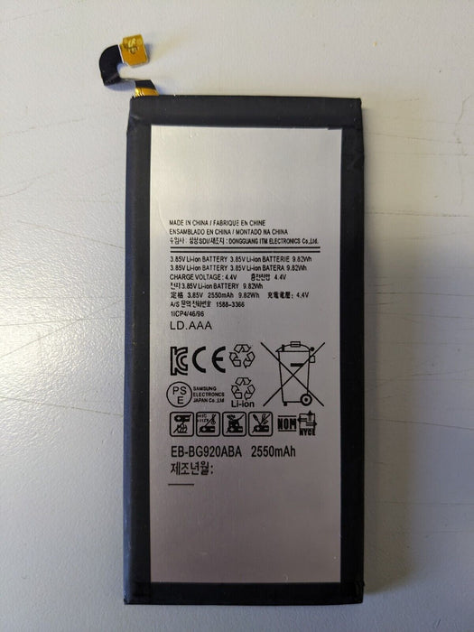 Replacement EB-BG920ABE 2550mAh Li-ion Battery For Samsung Galaxy S6 USED