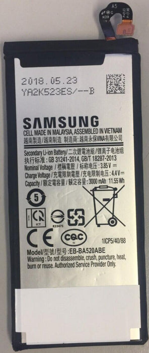 USED Samsung Battery EB-BA520ABE 3000mAh 4.4v 11.55Wh Samsung Galaxy A5 A520