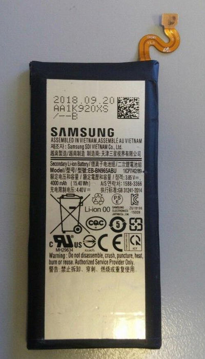 Samsung Used Battery  4000mAh 3.85v 15.40Wh For Galaxy Note9 EB-BN965ABU