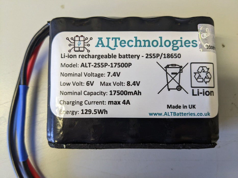 Lithium Battery 7.4V 12.5Ah / 17.5Ah compatible Bait Boatman Actor MK3, MK4 MK4i