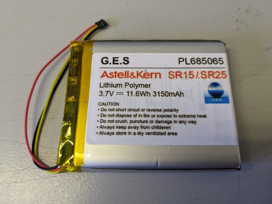 Astell & Kern SR15/SR25 3150mAh Li-Polymer Battery PL685065