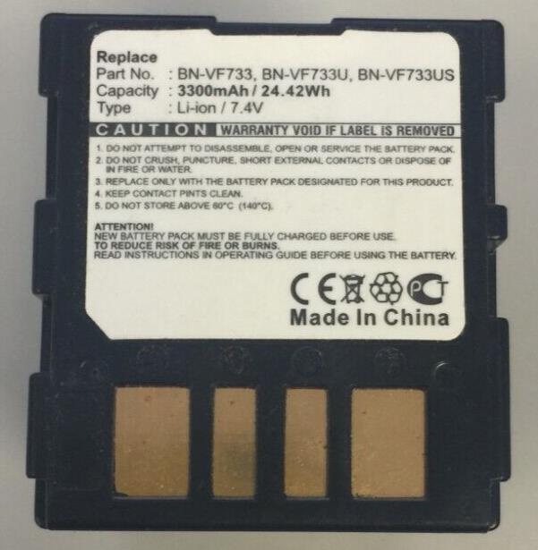 PACK Battery for JVC BN-VF733 GZ-MG36EK GZ-MG36E BN-VF733U BN-VF733 JVC GR-D340