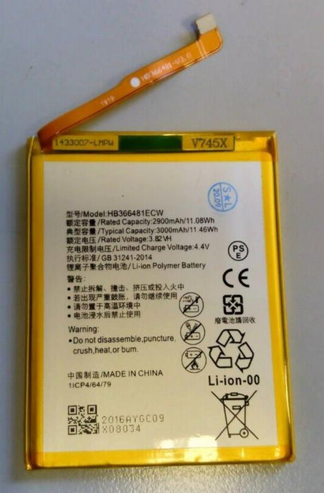 Replacement Battery For Huawei HB366481ECW 2900mAh Battery for P9, P9 Lite