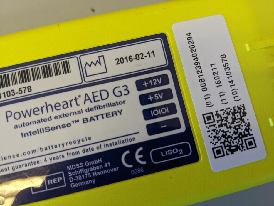 Cardiac Science IntelliSense Powerheart AED G3 Battery - Ref 9146-302
