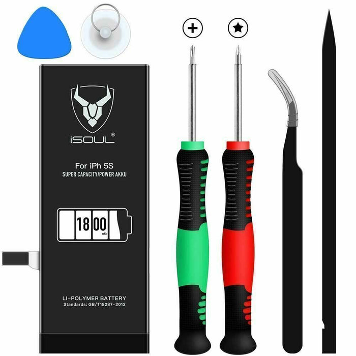 iSoul Replacement Battery Compatible for iPhone 5s Li-Polymer 1800 mAh