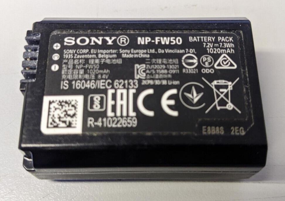 SONY NP-FW50 Digital Camera Battery USED