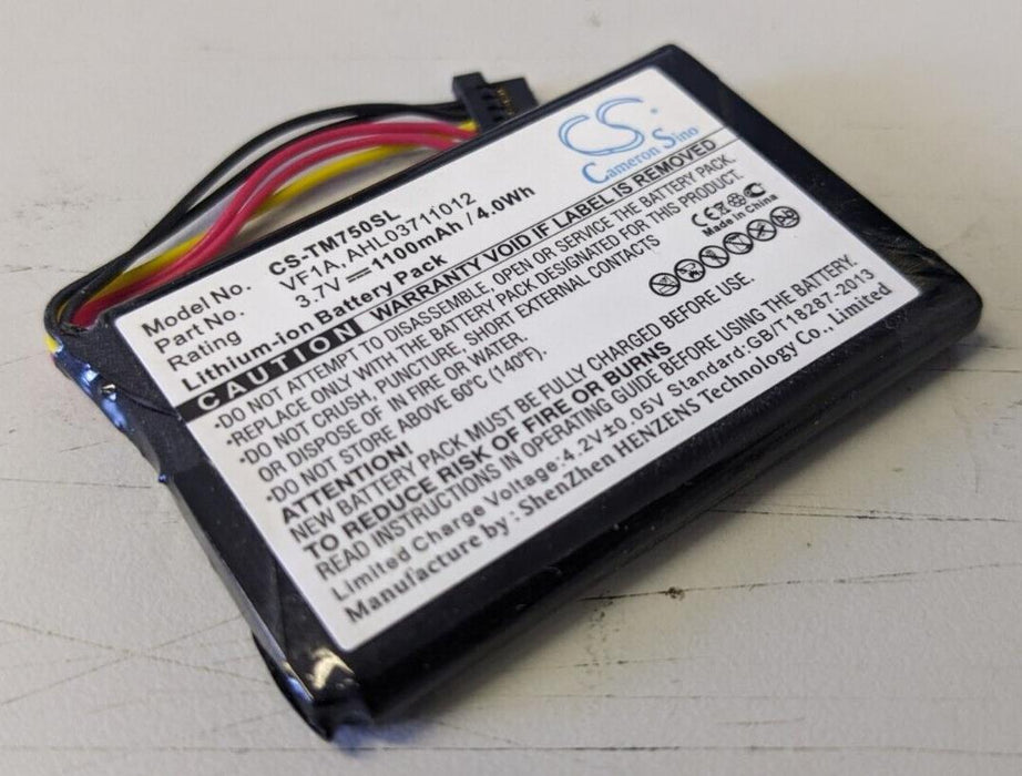 Replacement CS-TM750SL Battery 1100mAh for TomTom NEW