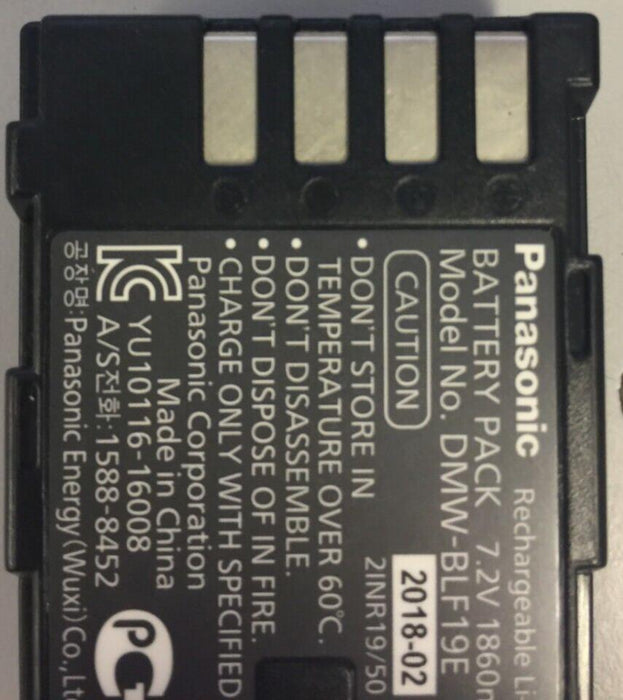 Panasonic DMW-BLF19E Battery Pack - Battery for GH3/GH4/GH5/GH5s/G9 - GENUINE