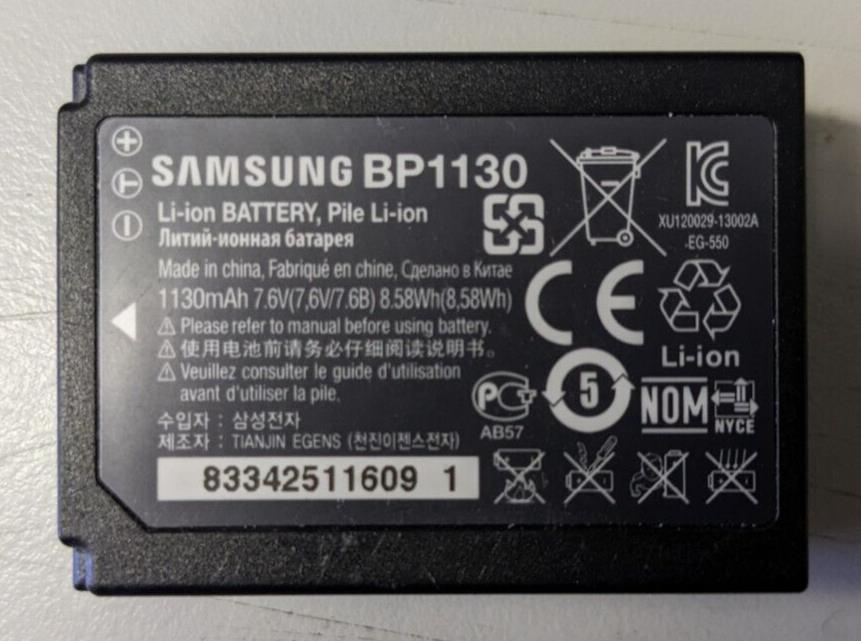 Samsung BP1130 Battery 1130mAh for Samsung NX Series USED