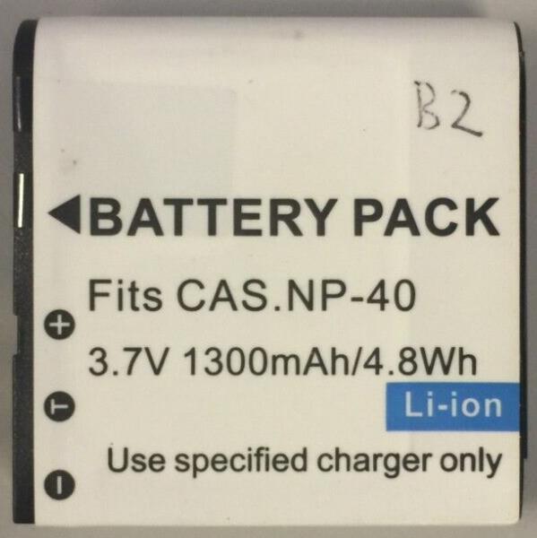 Replacement Battery for USED Casio NP-40, NP-40DCA, NP-40DBA, Exilim Zoom1500mAh