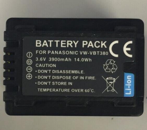 VW-VBT380 Battery for Panasonic HC-VX1 VX870 VXF11 W580 W850 WX970 WXF1 WXF990