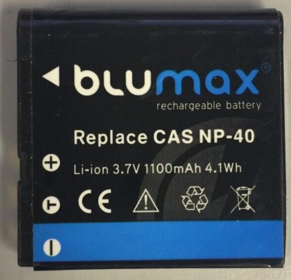 Blumax Replacement Battery for Casio NP-40 1100mAh