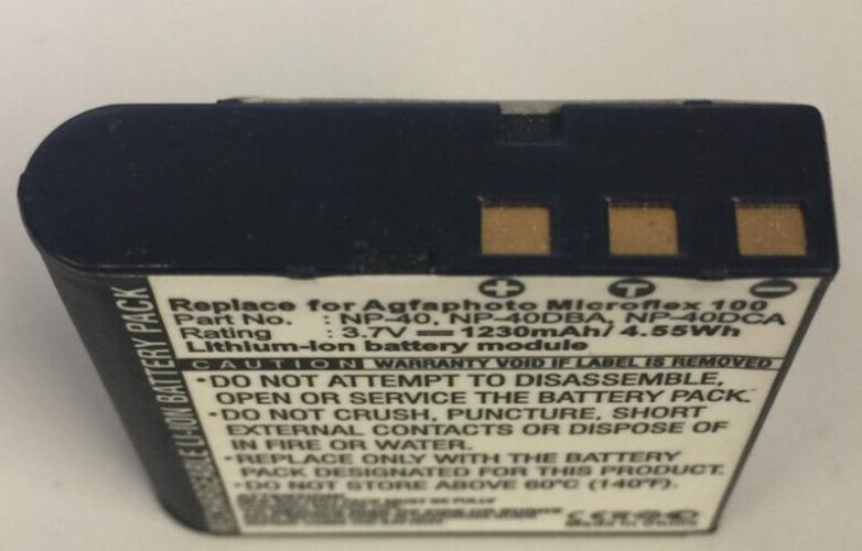 Replacement Battery for Casio NP-40, NP-40DCA, NP-40DBA, Exilim Zoom 1230mAh