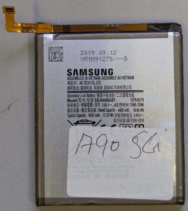 Used Samsung Battery for Galaxy A90 5G 4500mAh SM-A908-EB-BA908ABY