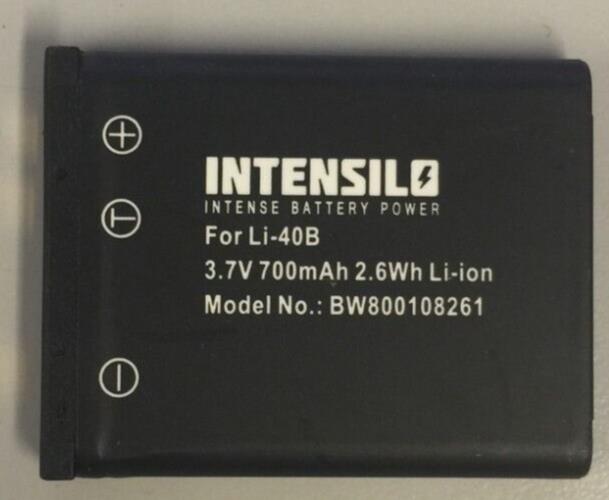 Intensilo Battery Replacement For Olympus Li-40B Li-42B 700mAh