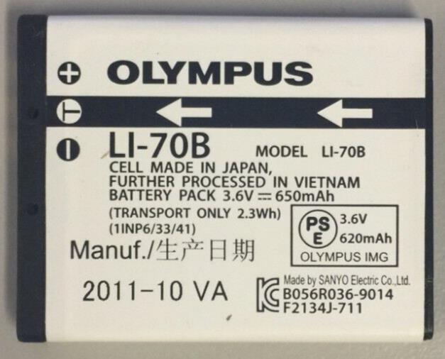 Genuine Original Olympus Li-70B Battery Olympus