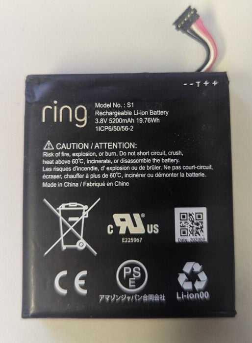 Ring S1 Battery 3.8v 5200mAh 19.76Wh