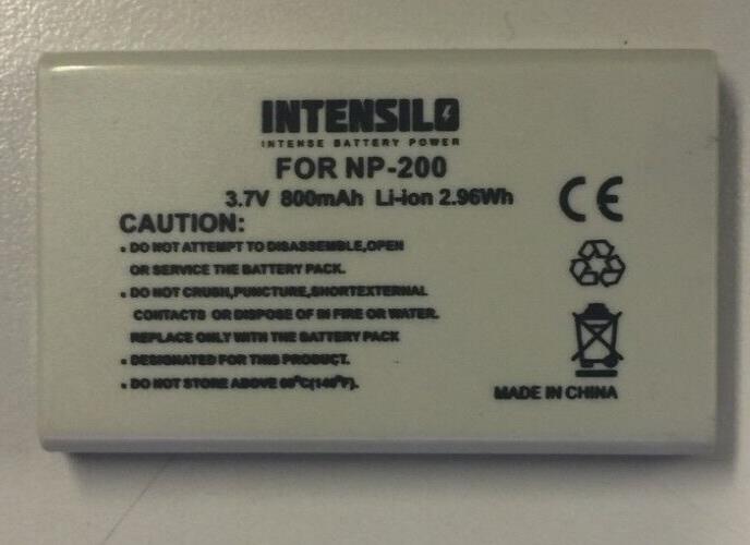 Li-ion Battery for MINOLTA NP-200 800mAh