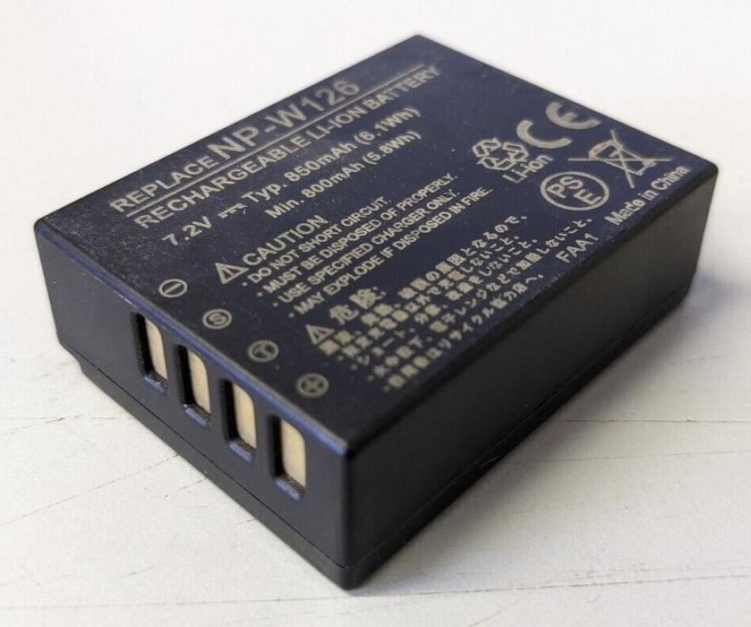 Replacement NP-W126 Battery 850mAh for Fuji NEW