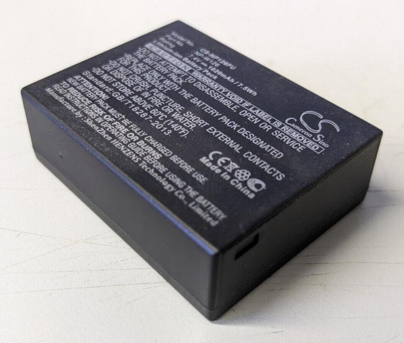 Replacement NP-W126 Battery 1020mAh for Fuji NEW