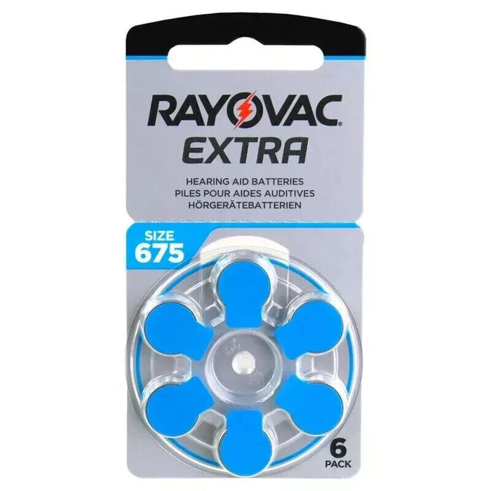30x Rayovac Crystal Clear Size 675 Mf PR44 Hearing Aid Battery 1.45v