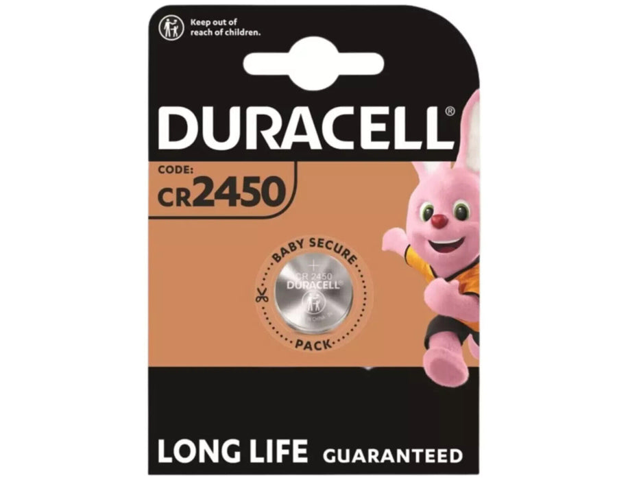 3 Pack Duracell CR2450 3V Lithium Coin Cell Battery 2450 DL2450 Long Expiry