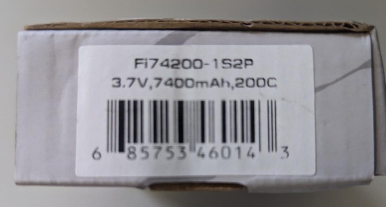 Fido LipoMaxx RC Racing Battery 7400mah 3.7V 1S 1/12