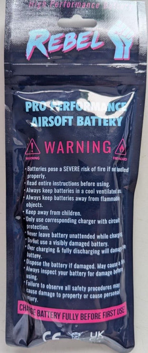 REBEL 11.1 Volts LiPo Battery Stick 1450mAh DEANS RB07D