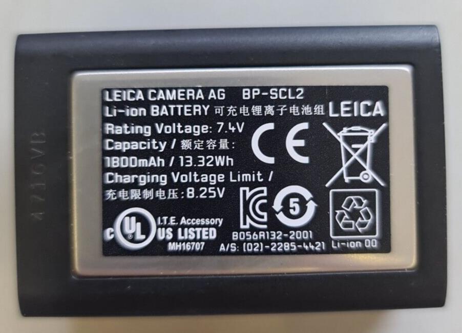Leica BP-SCL2 Camera Battery 1800mAh R-41040053