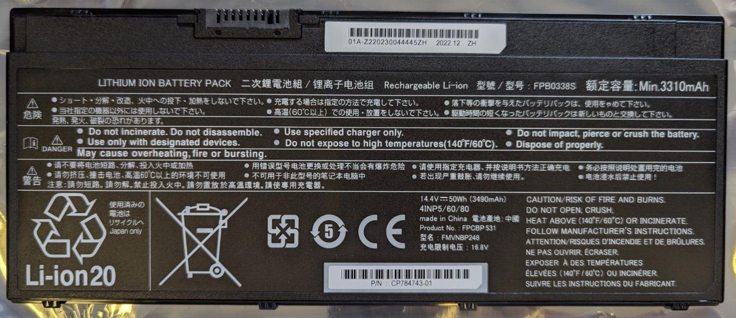 Laptop Battery for Fujitsu LifeBook 3310mAh FPB0338S FPCBP531 FMVNBP248