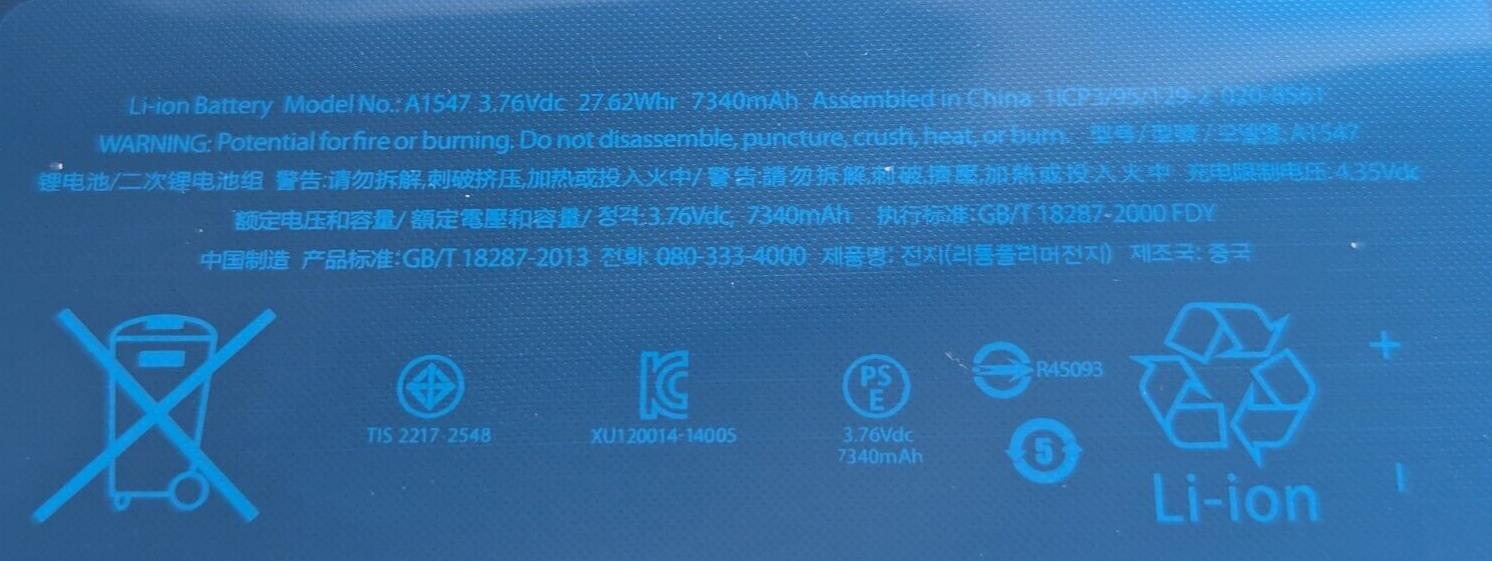 A1547 Battery For apple ipad air2 iPad Air 2nd Generation air 2 7340mAh