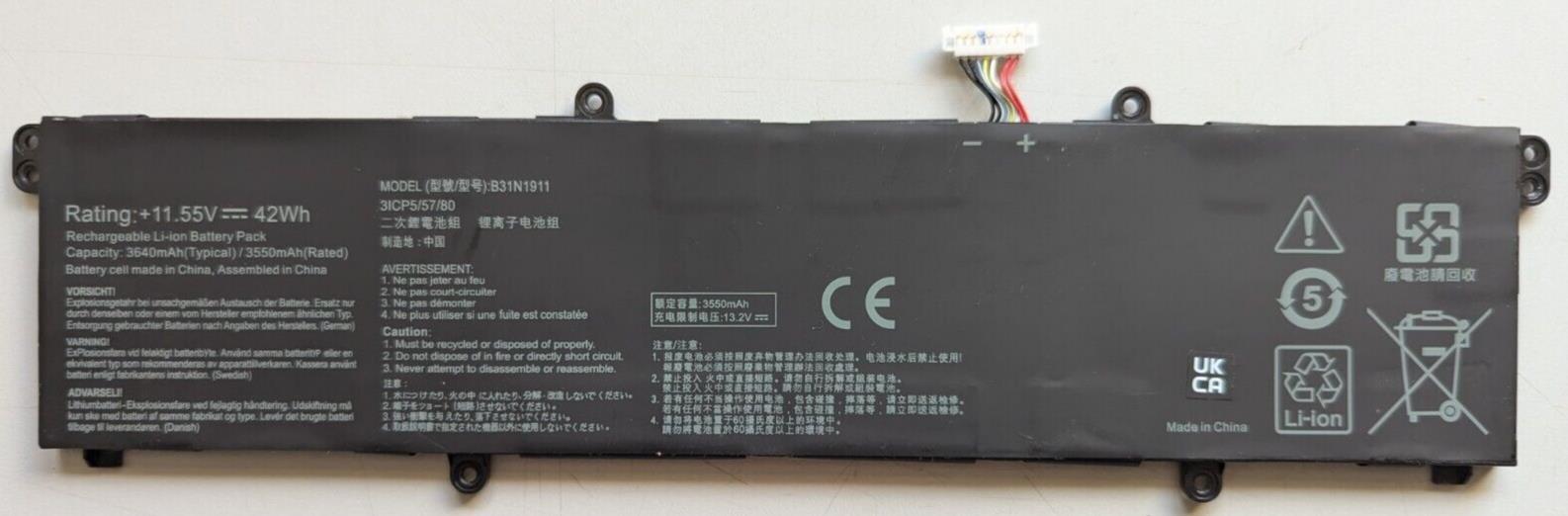 B31N1911 battery for ASUS VivoBook 14  K413 K413FA M431D X421 V433FA C31N1911