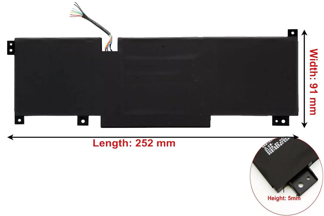 Battery BTY-M492 3ICP6/71/74 for MSI Katana GF66(12Ux) Pulse GL66/Pulse GL76